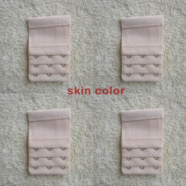 4 PCS 3 Hooks 3 Rows Women Ajustable Bra Extender Strap Buckle Useful Bra Extension Belt Free Shipping