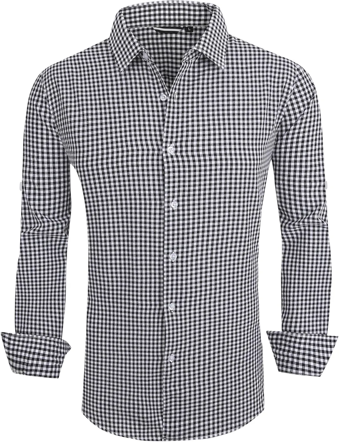 Alex Vando Mens Seersucker Dress Shirts Striped Business Casual Cotton Shirts for Men