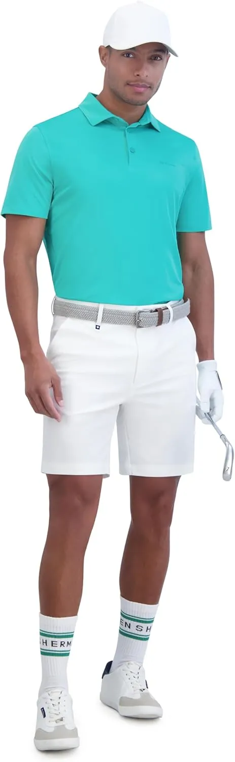 Ben Sherman Men's Pique Golf Sport Athletic Fit, UPF , Moisture-Wicking, Odor Resistant, Casual Shirt
