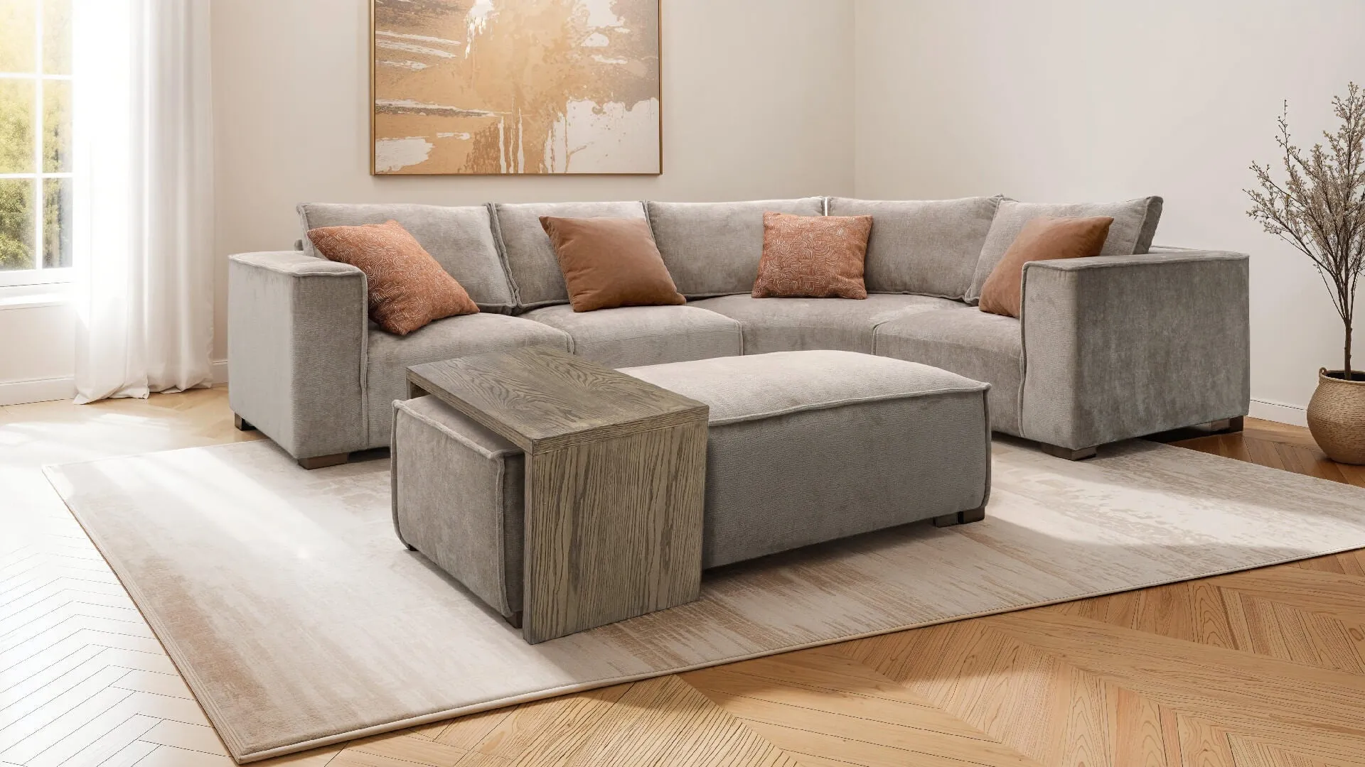 Bodhi Modular Corner Sofa Arm LHF Mink