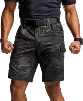 CQR Men's Flex Casual Cargo Shorts, Lightweight Water Resistant Golf Shorts, Stretch Tactical Work Shorts with Multi-Pocket