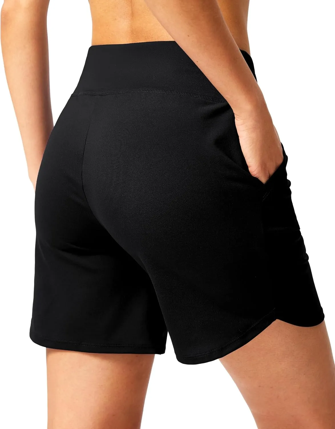 G Gradual Women's Athletic Shorts 6" High Waisted Stretchy Bermuda Shorts for Women Quick Dry Summer Casual Shorts