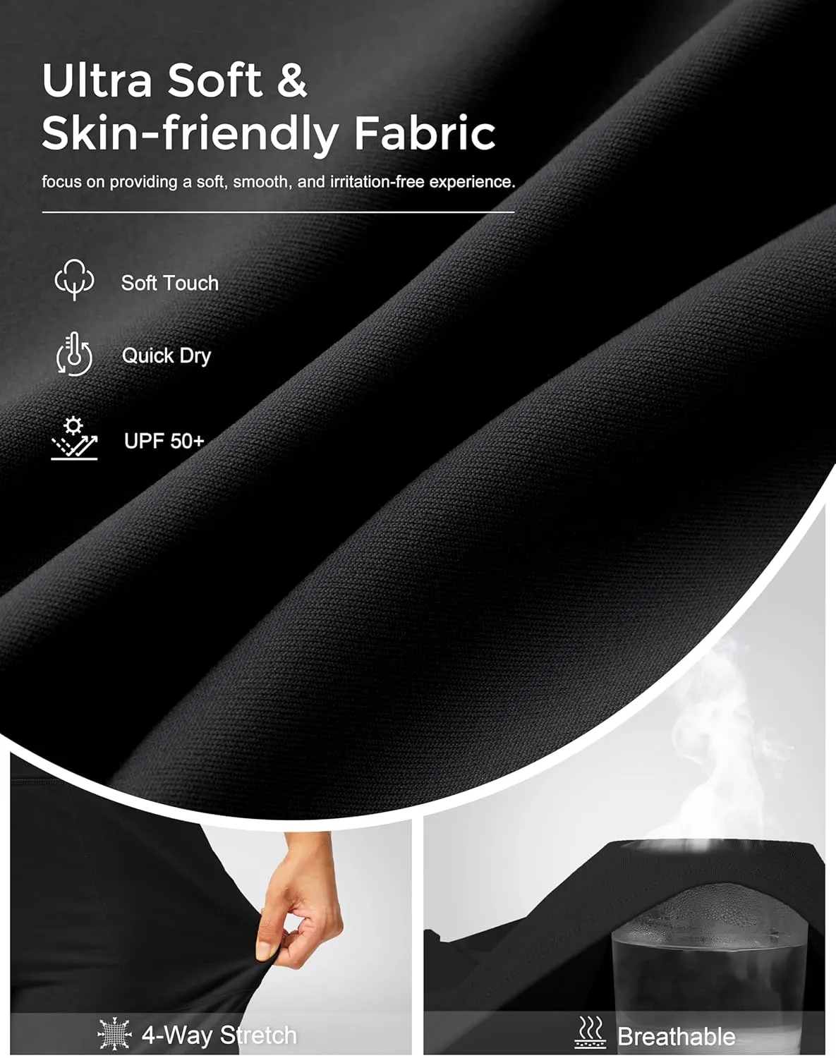 G Gradual Women's Athletic Shorts 6" High Waisted Stretchy Bermuda Shorts for Women Quick Dry Summer Casual Shorts
