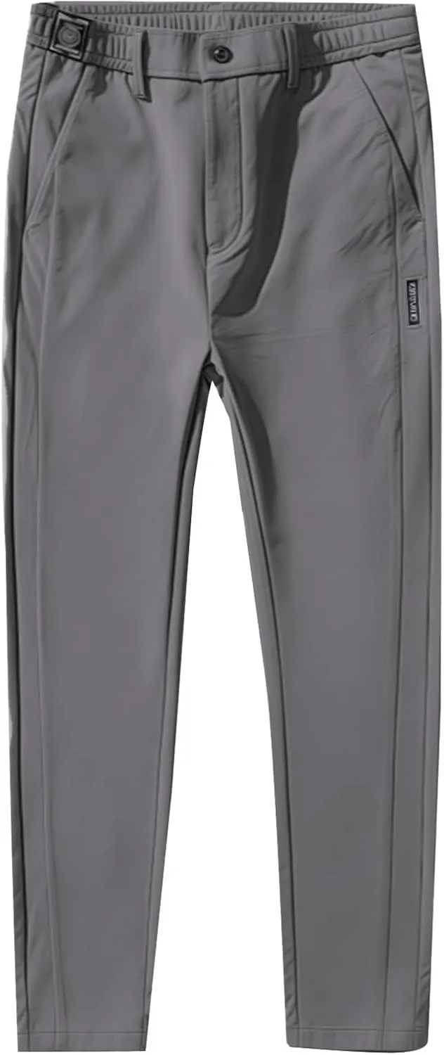 Mens Stretch Golf Joggers Elastic Waist Work Dress Pants Slim Fit Comfy Casual Pants Lightweight Activewear Trendy