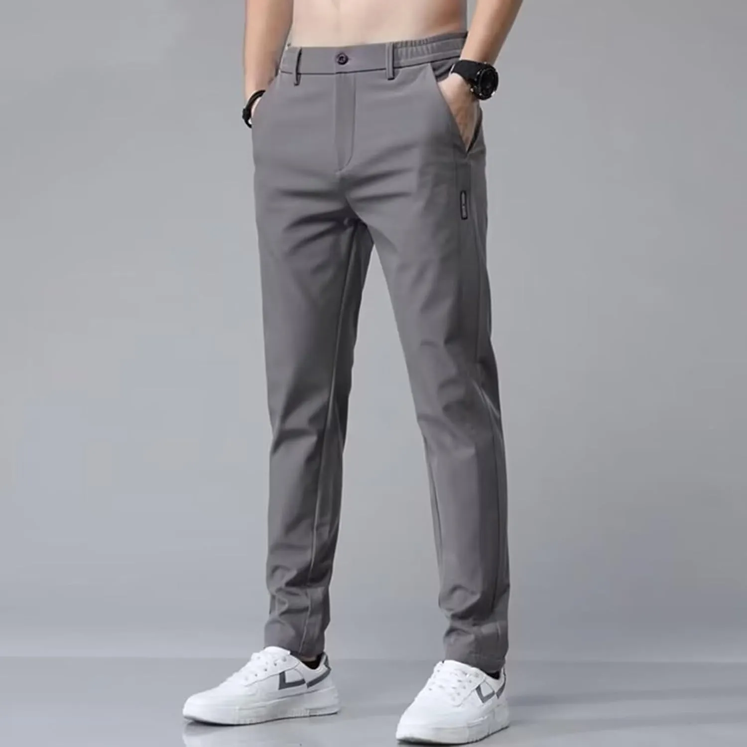Mens Stretch Golf Joggers Elastic Waist Work Dress Pants Slim Fit Comfy Casual Pants Lightweight Activewear Trendy
