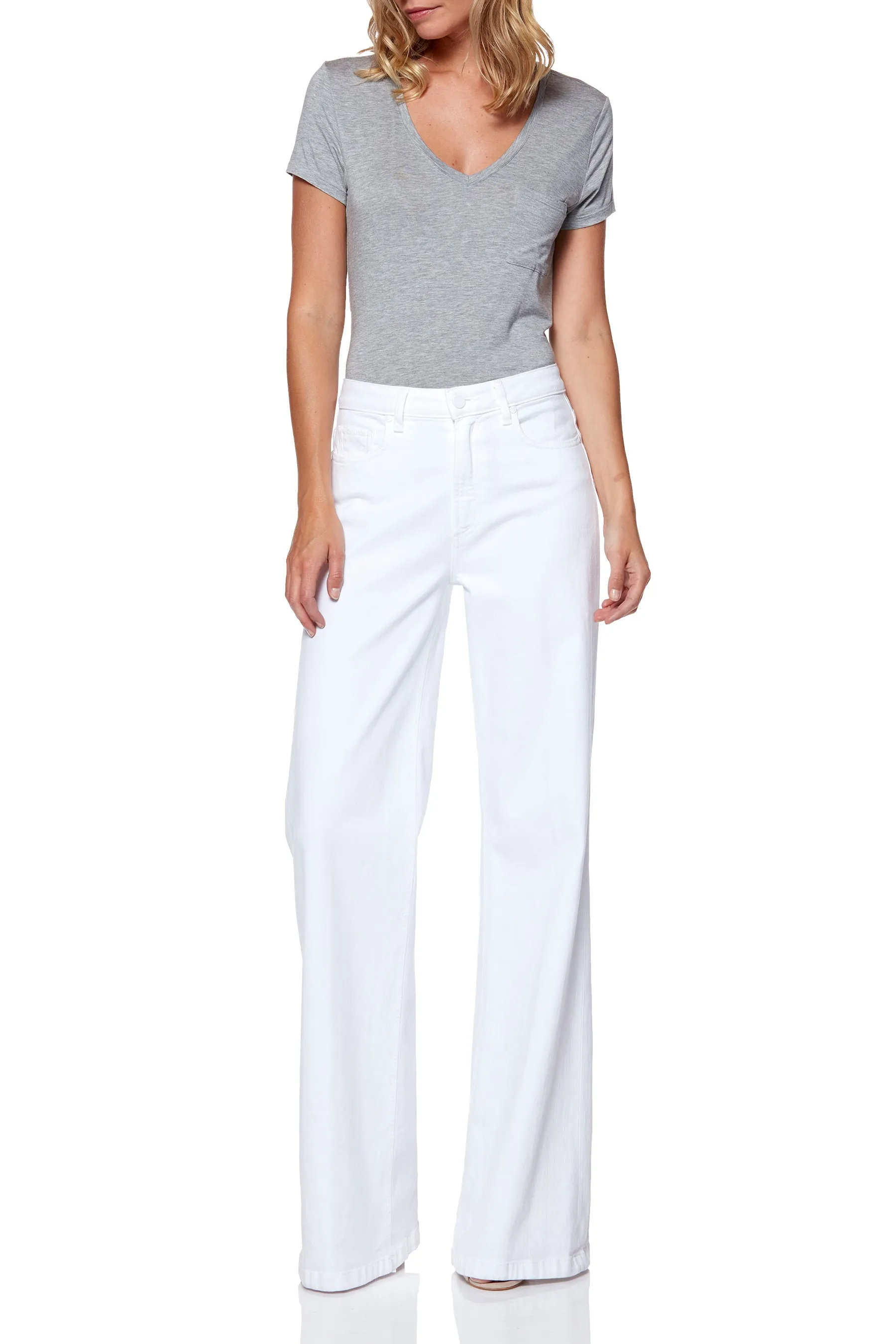 Paige Premium Denim - Sutton Wide Leg in Crisp White