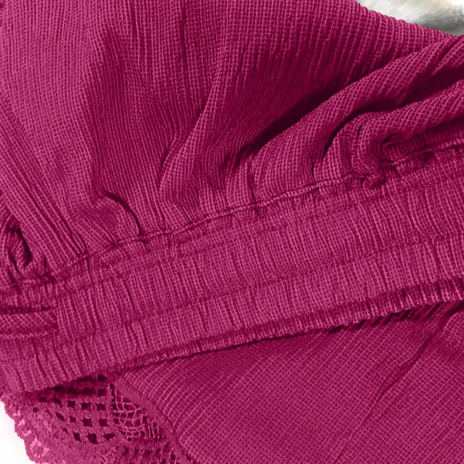 Summer Shorts for Women Elastic Waist Drawstring Lace Trim Pleated Beach Shorts Comfy Loose Lightweight Casual Shorts