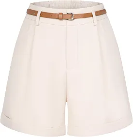 Women High Waisted Wide Leg Shorts Bermuda Shorts Paperbag Shorts