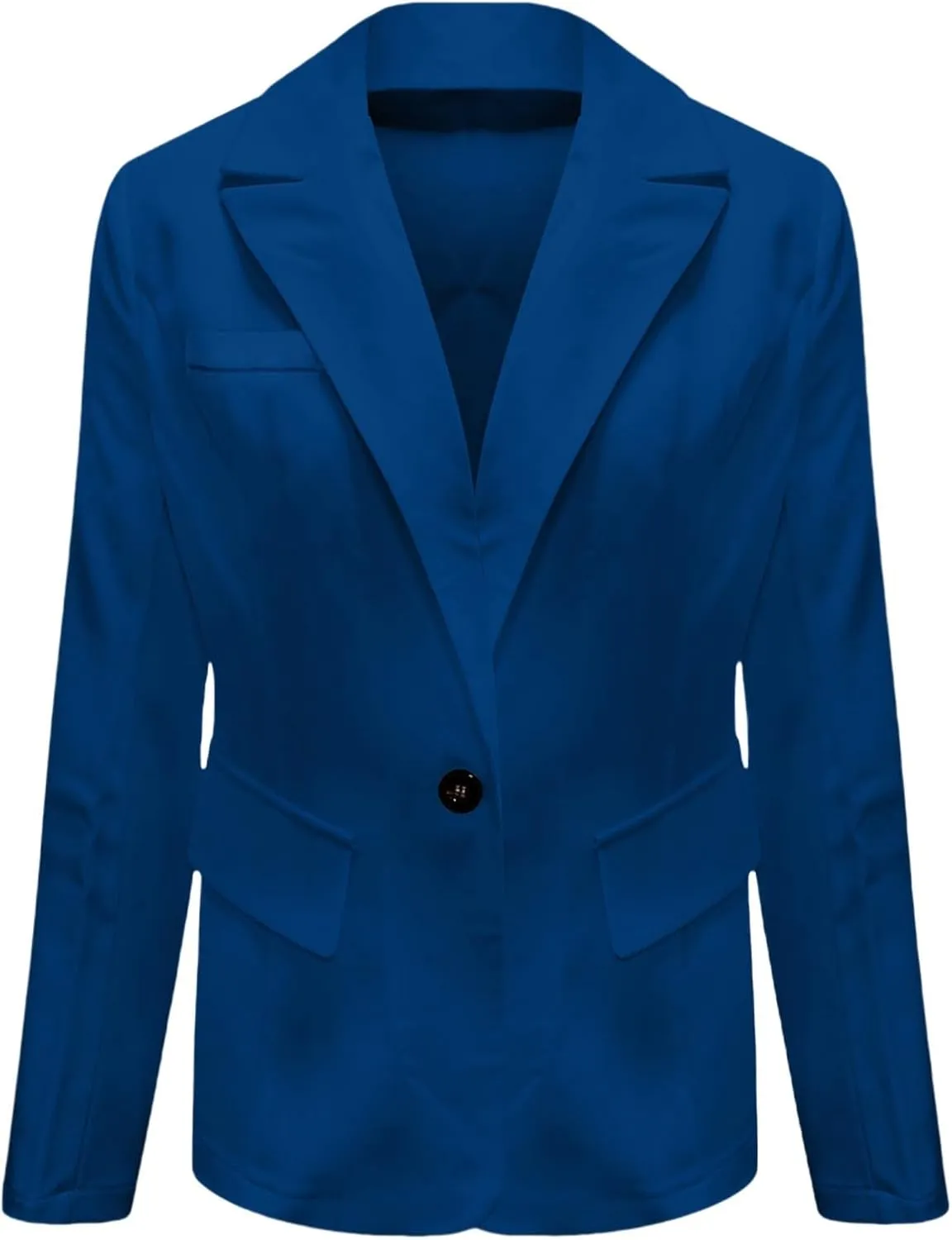Women's Business Casual Blazer Long Sleeve Jacket Tops Button Up Lapel Suit Coat Office Work Clothes with Pockets